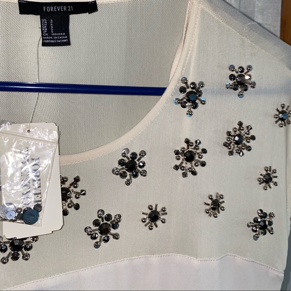 NEW SHEER EMBELLISHED DRESS - Picture 4 of 6